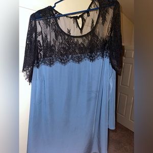 Torrid blue blouse with lace